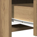 Dressing Table with LED Lights Drawer Shelf Engineered Wood Makeup Vanity Desk Brown