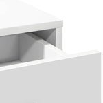 White Dressing Table Set 2 Piece LED Lights Drawer Engineered Wood Vanity Unit