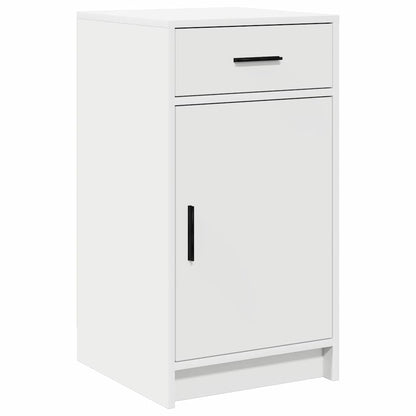 White Dressing Table Set 2 Piece LED Lights Drawer Engineered Wood Vanity Unit