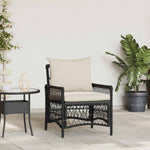 Decorative Garden Chair with Cushion Black Home Use Patio Relax