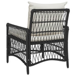 Decorative Garden Chair with Cushion Black Home Use Patio Relax