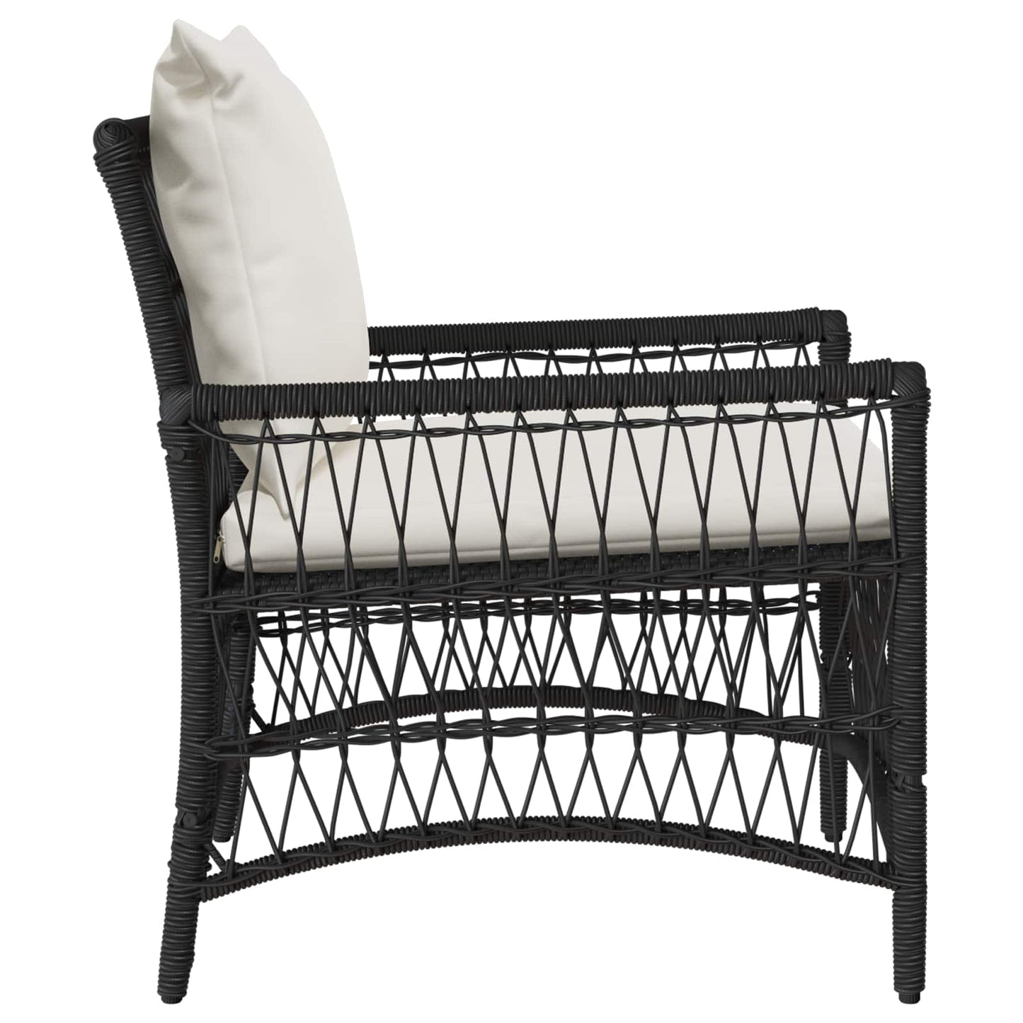 Decorative Garden Chair with Cushion Black Home Use Patio Relax 