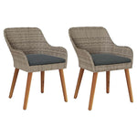 Premium Garden Chair 2 pcs Black Relaxing Seating Garden Leisure