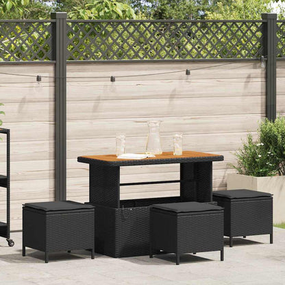 Versatile Garden Dining Set Black Poly Relaxing Seating Patio Relax 
