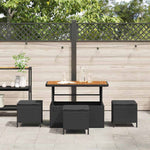 Versatile Garden Dining Set Black Poly Relaxing Seating Patio Relax