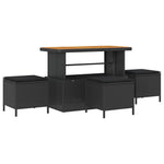 Versatile Garden Dining Set Black Poly Relaxing Seating Patio Relax
