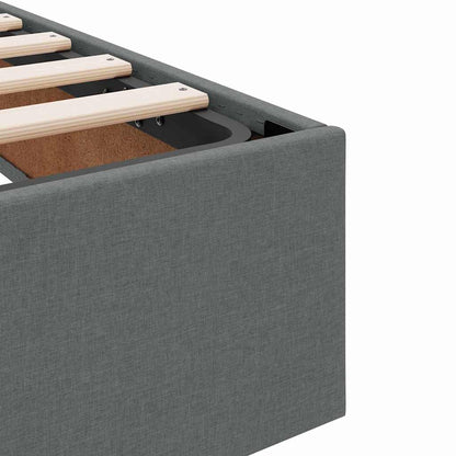 Single Dark Grey Polyester Bed with Under-Bed Storage