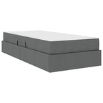 Single Dark Grey Polyester Bed with Under-Bed Storage