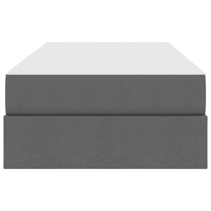 Single Dark Grey Polyester Bed with Under-Bed Storage