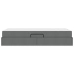 Single Dark Grey Polyester Bed with Under-Bed Storage