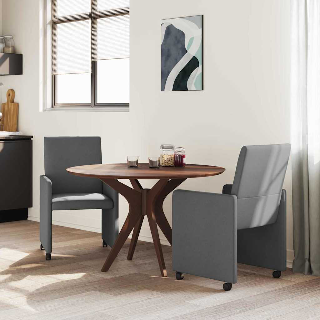 Stylish Dining Chairs 2 pcs Dark grey Fabric - Sleek Modern Look