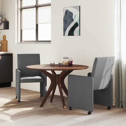 Stylish Dining Chairs 2 pcs Dark grey Fabric - Sleek Modern Look