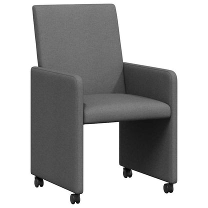 Stylish Dining Chairs 2 pcs Dark grey Fabric - Sleek Modern Look