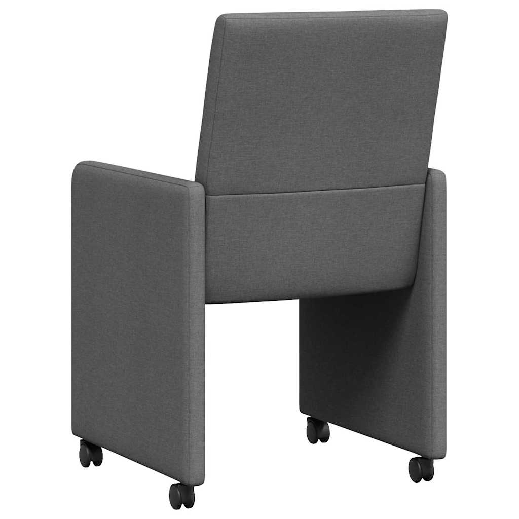 Stylish Dining Chairs 2 pcs Dark grey Fabric - Sleek Modern Look