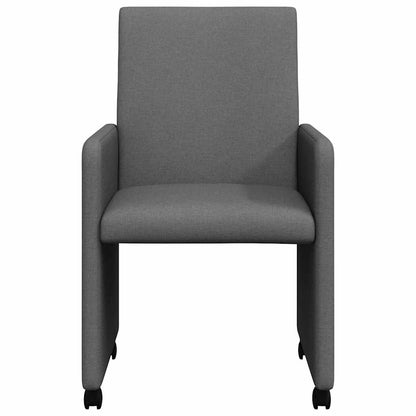 Stylish Dining Chairs 2 pcs Dark grey Fabric - Sleek Modern Look