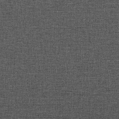 King Single Box Bed with Dark Grey and White Fabric Mattress