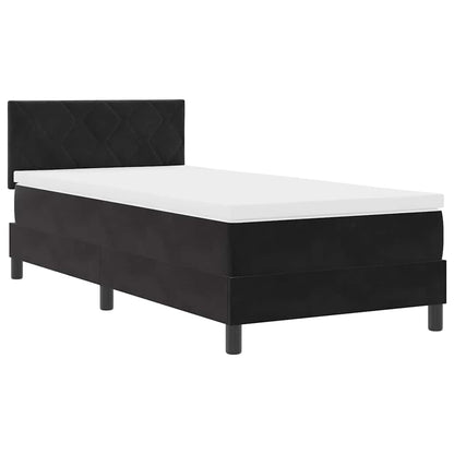 Black and White King Single Box Spring Bed with Durable Fabric Frame