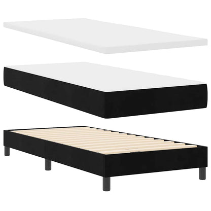 Black and White King Single Box Spring Bed with Durable Fabric Frame