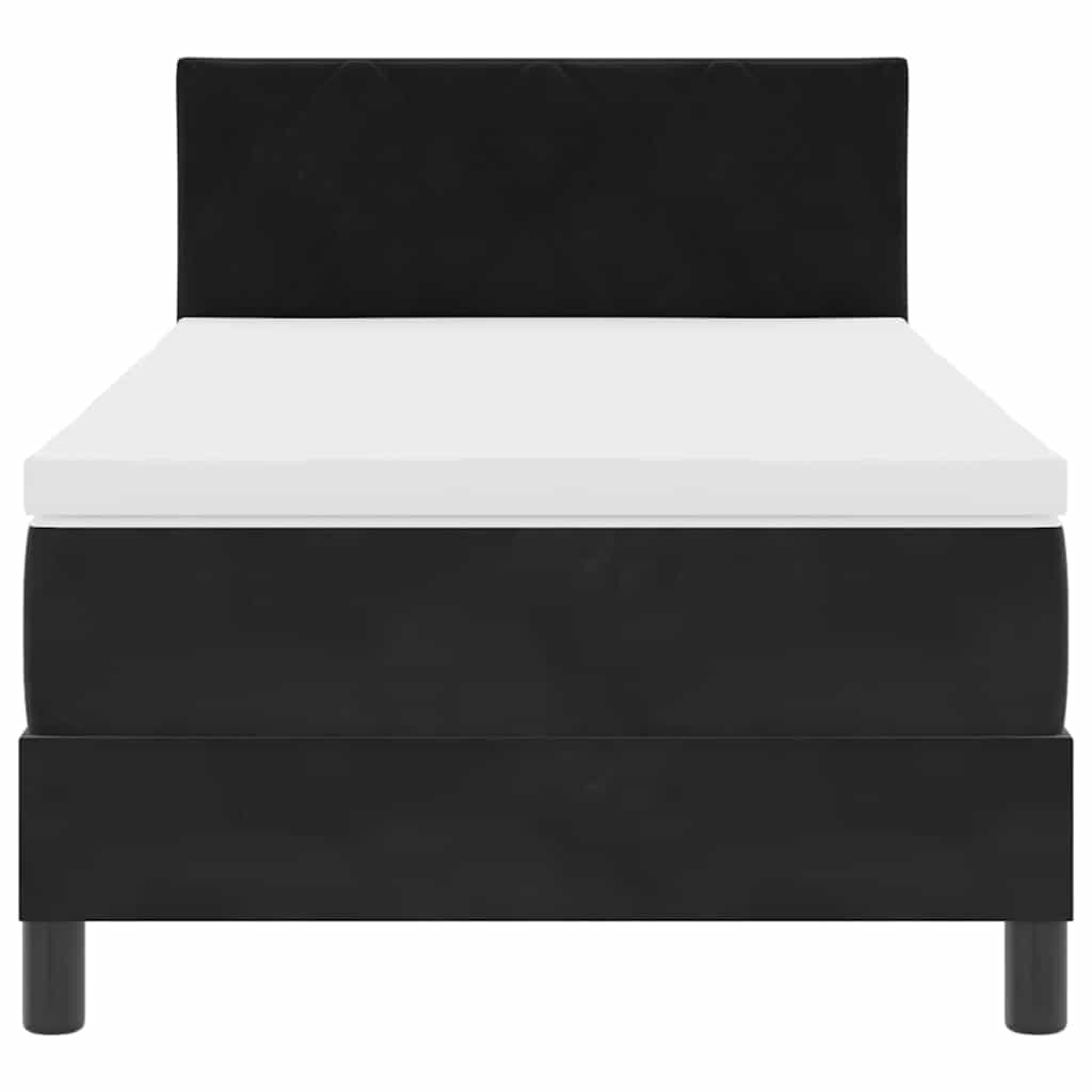 Black and White King Single Box Spring Bed with Durable Fabric Frame
