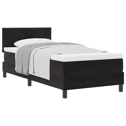 Black and White King Single Box Spring Bed with Durable Fabric Frame