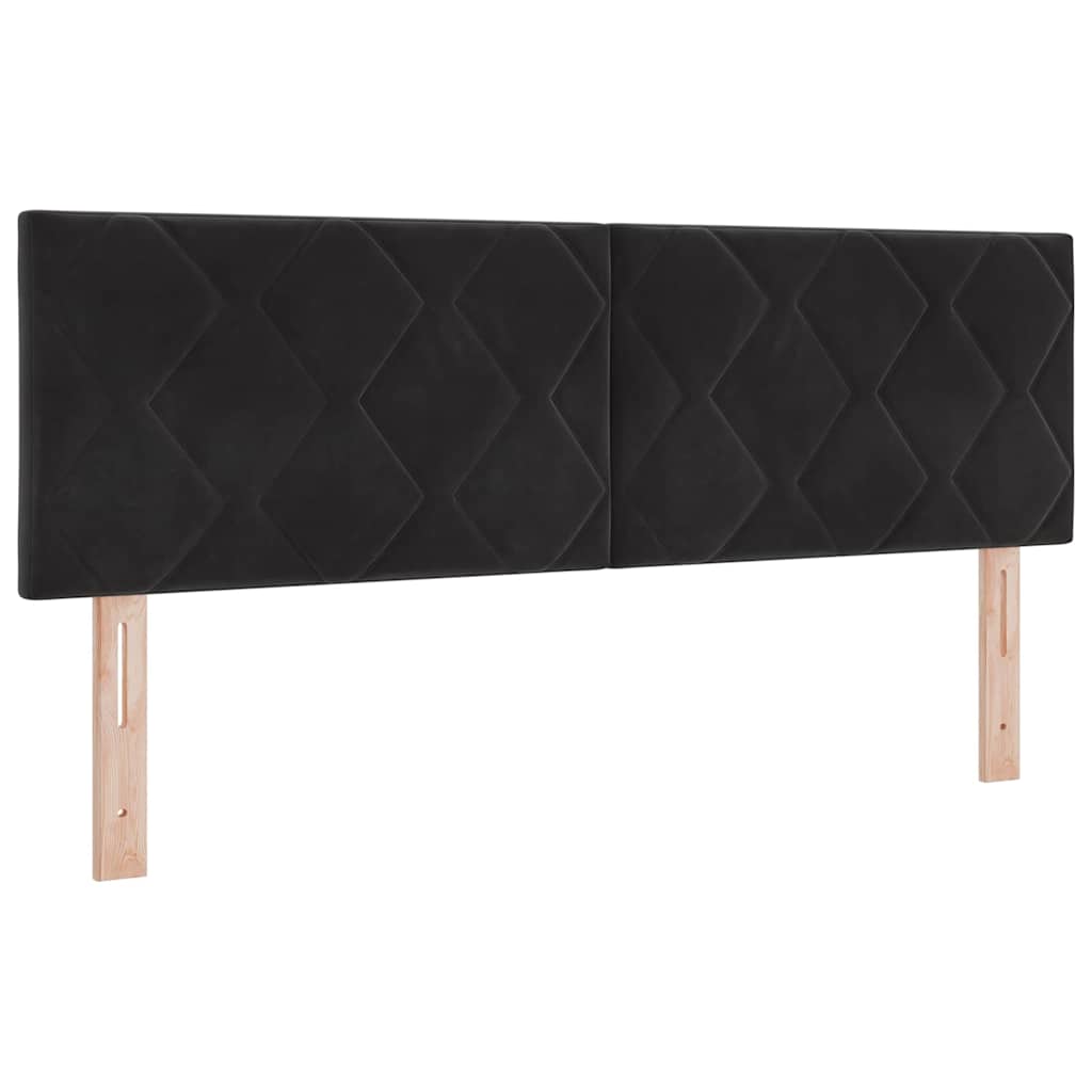 Black and White Box Spring Bed Fabric Frame with Medium Firm Mattress