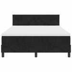 Black and White Box Spring Bed Fabric Frame with Medium Firm Mattress