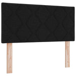 King Single Bed in Black and White Fabric with Adjustable Headboard