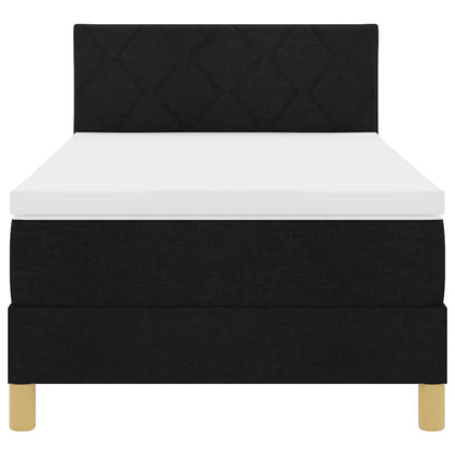 King Single Bed in Black and White Fabric with Adjustable Headboard