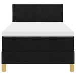 King Single Bed in Black and White Fabric with Adjustable Headboard