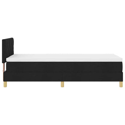 King Single Bed in Black and White Fabric with Adjustable Headboard