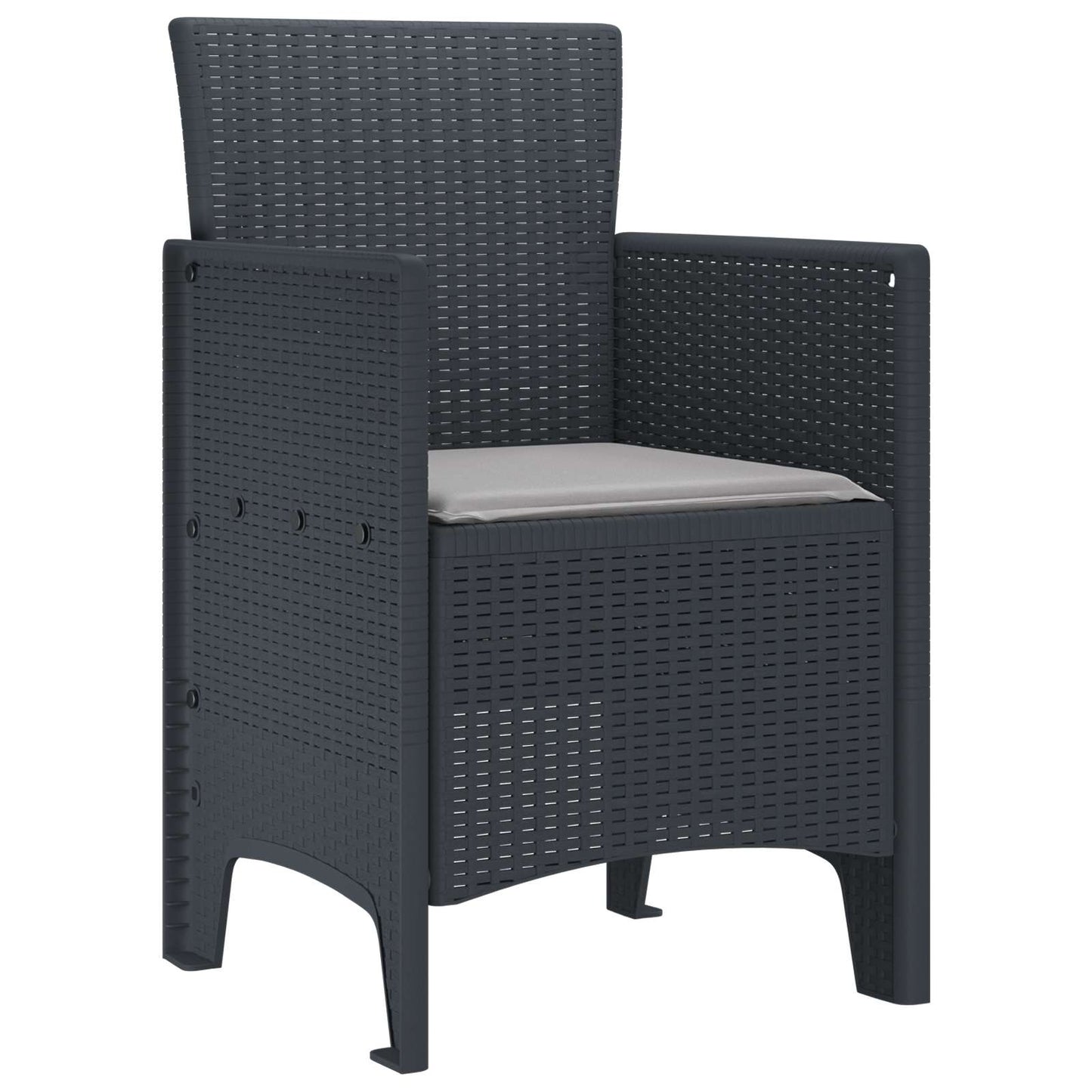 Functional Garden Chair 4 pcs Anthracite Lounge Area Patio Relax 