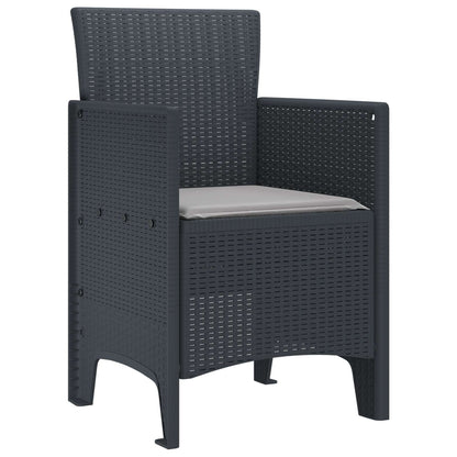 Functional Garden Chair 4 pcs Anthracite Lounge Area Patio Relax 