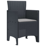 Functional Garden Chair 4 pcs Anthracite Lounge Area Patio Relax