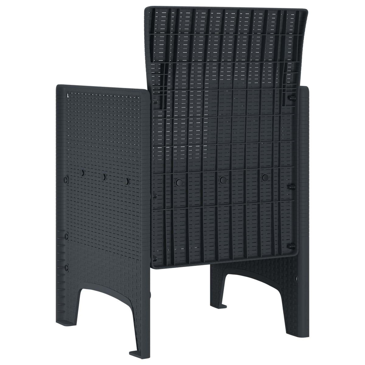 Functional Garden Chair 4 pcs Anthracite Lounge Area Patio Relax 