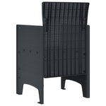 Functional Garden Chair 4 pcs Anthracite Lounge Area Patio Relax