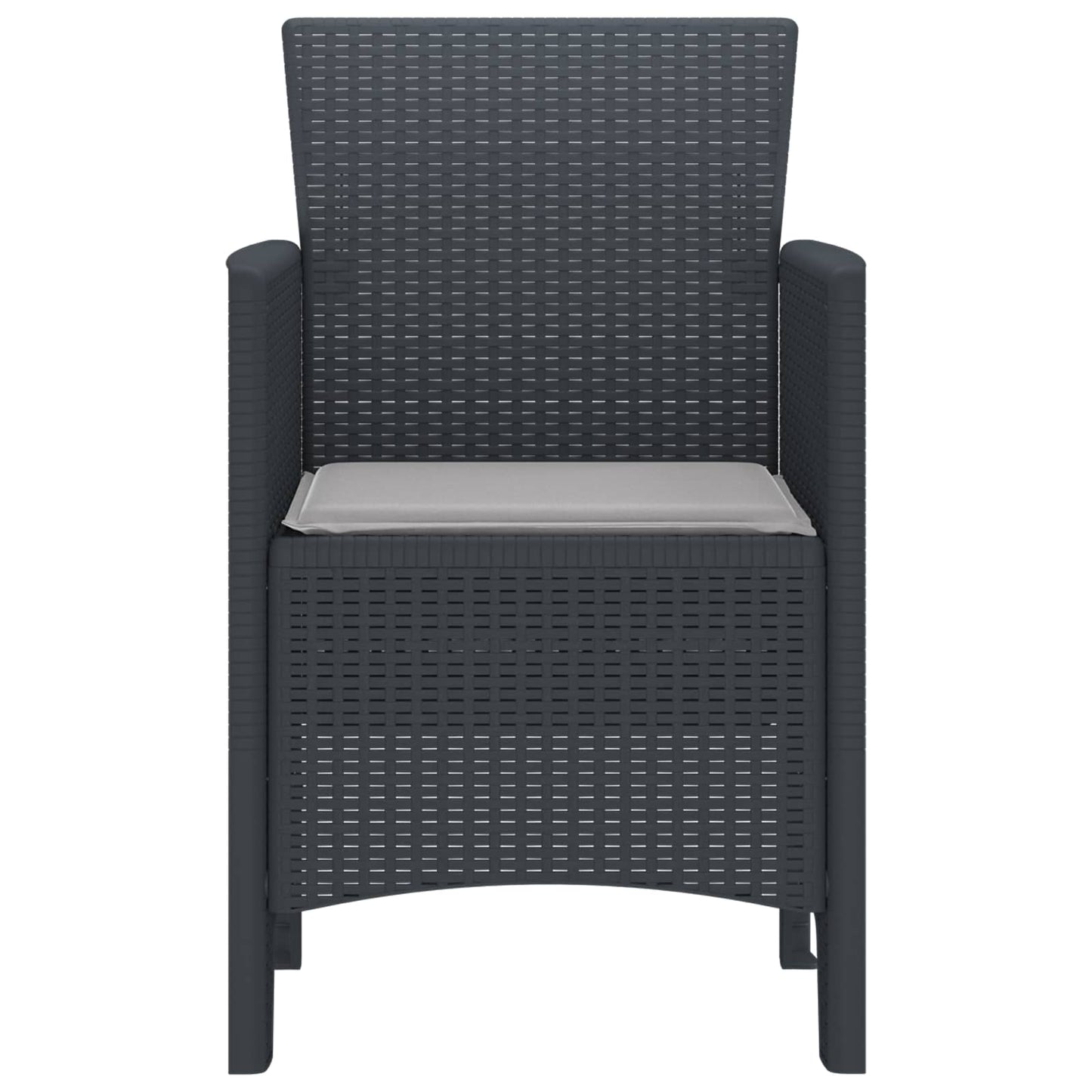 Functional Garden Chair 4 pcs Anthracite Lounge Area Patio Relax 