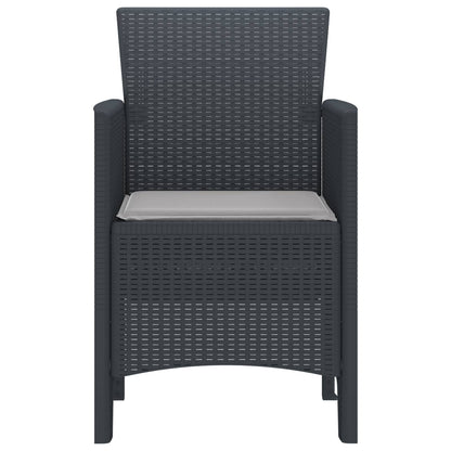 Functional Garden Chair 4 pcs Anthracite Lounge Area Patio Relax 