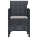 Functional Garden Chair 4 pcs Anthracite Lounge Area Patio Relax