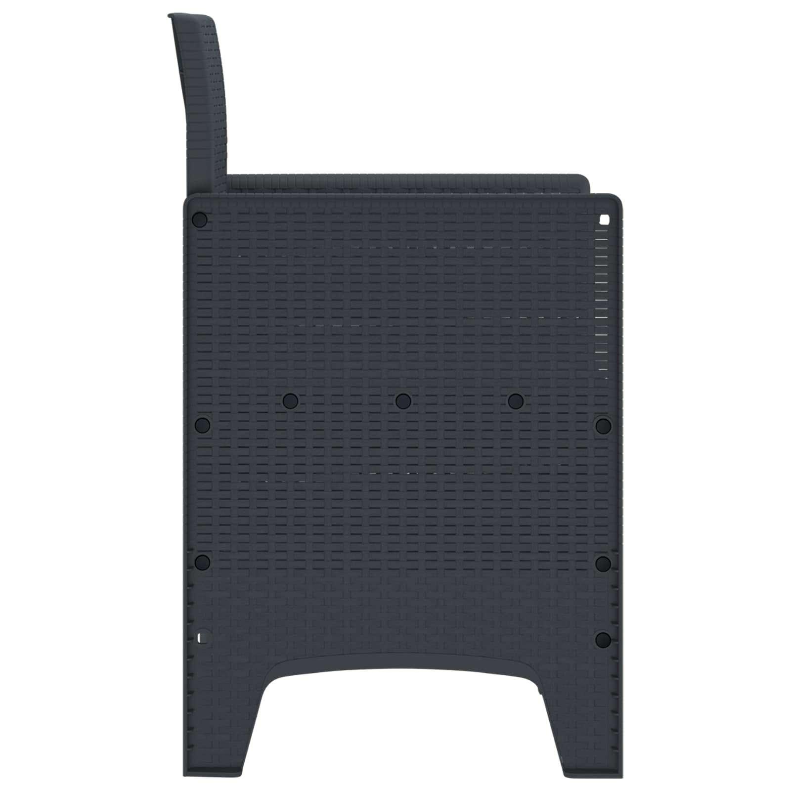 Functional Garden Chair 4 pcs Anthracite Lounge Area Patio Relax 