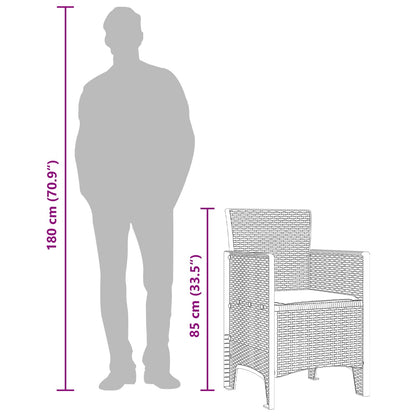 Functional Garden Chair 4 pcs Anthracite Lounge Area Patio Relax 