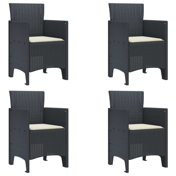  Premium Garden Chair 4 pcs Anthracite Living Space Upgrade Essentials