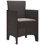 Comfortable Garden Chair 4 pcs Brown Home Use Outdoor Living