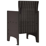 Comfortable Garden Chair 4 pcs Brown Home Use Outdoor Living