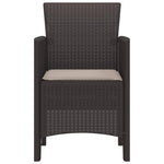Comfortable Garden Chair 4 pcs Brown Home Use Outdoor Living