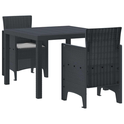 Contemporary Garden Dining Set 3 pcs Indoor Outdoor Use Home Comfort 
