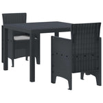 Contemporary Garden Dining Set 3 pcs Indoor Outdoor Use Home Comfort