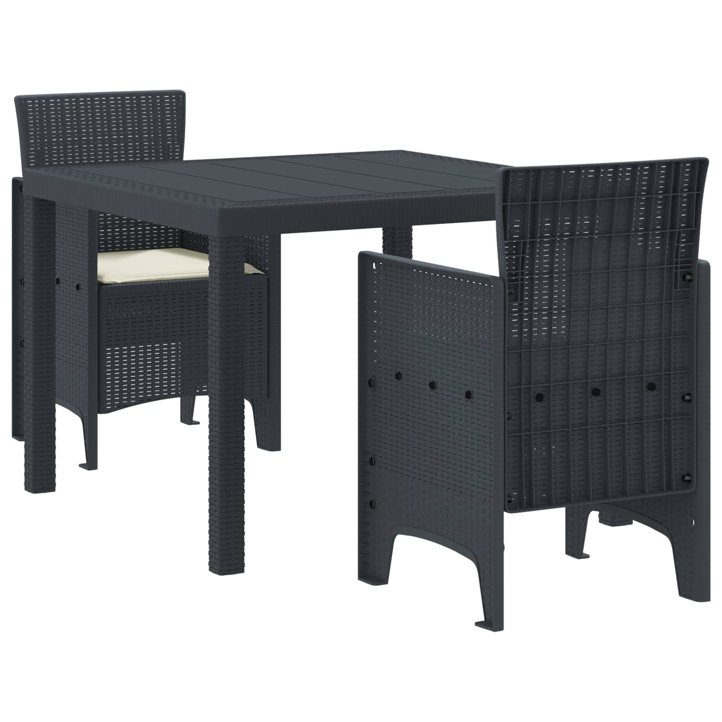 Premium Garden Dining Set 3 pcs Indoor Outdoor Use Urban Style 