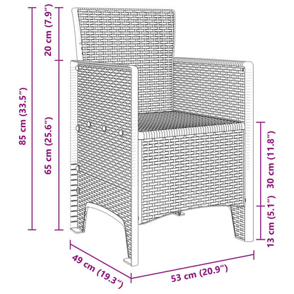 Comfortable Garden Dining Set 3 pcs Daily Living Essential Garden Leisure 