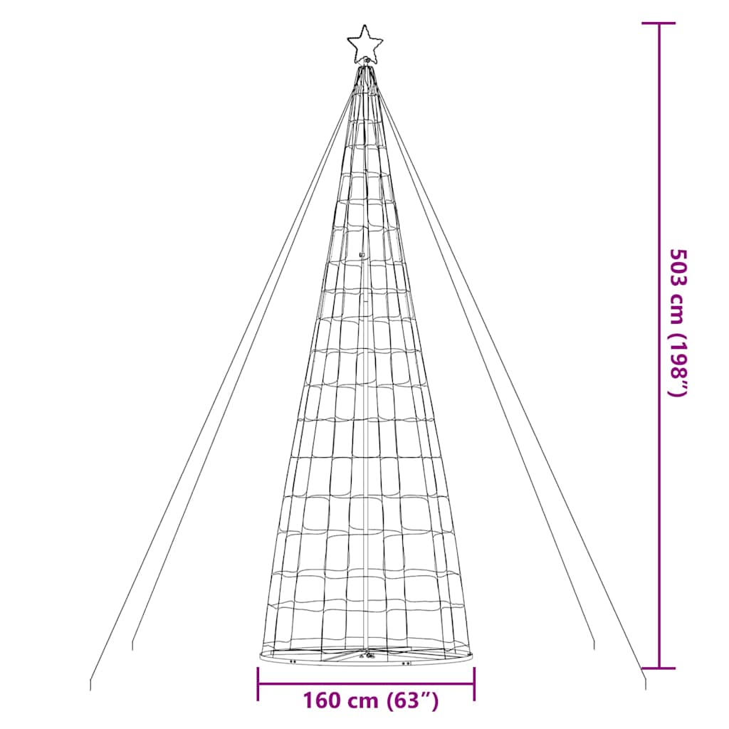 Cozy LED Christmas Tree Cool White Iron - Comfortable Design