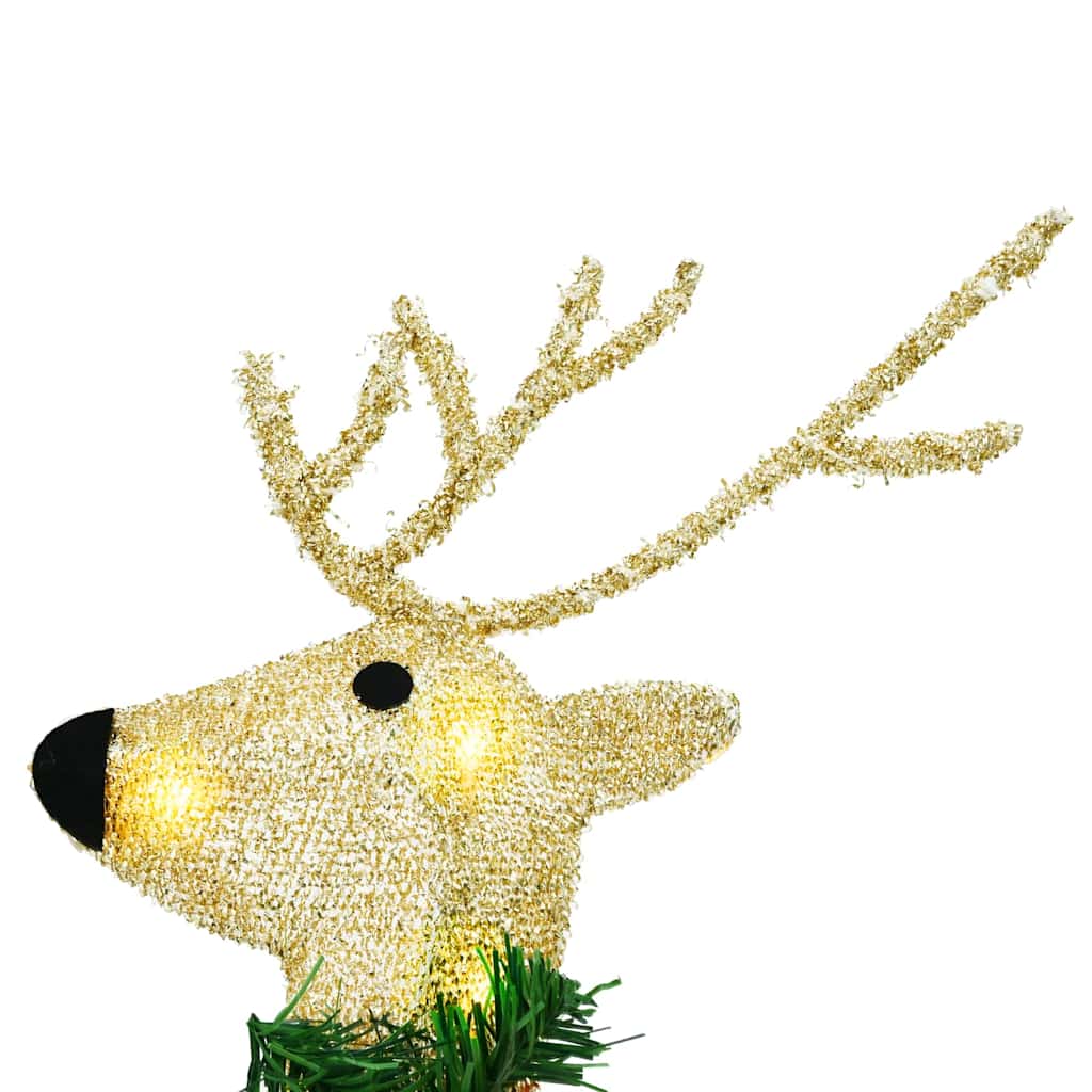 Stylish LED Reindeers 5 pcs Gold Fabric - Sleek Modern Look - Stylish